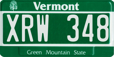VT license plate XRW348