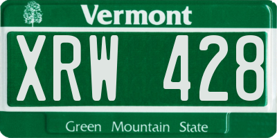 VT license plate XRW428