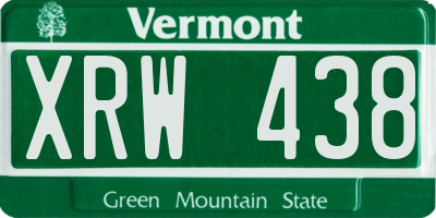 VT license plate XRW438