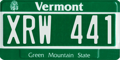 VT license plate XRW441