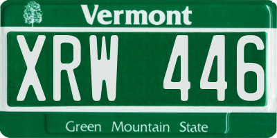VT license plate XRW446