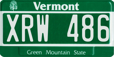 VT license plate XRW486
