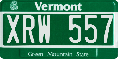 VT license plate XRW557