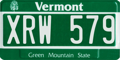 VT license plate XRW579