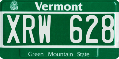 VT license plate XRW628
