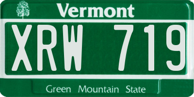 VT license plate XRW719