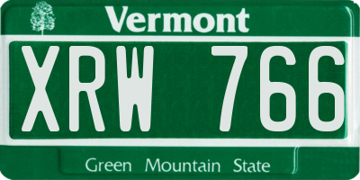 VT license plate XRW766