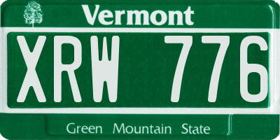 VT license plate XRW776