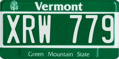 VT license plate XRW779