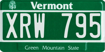 VT license plate XRW795