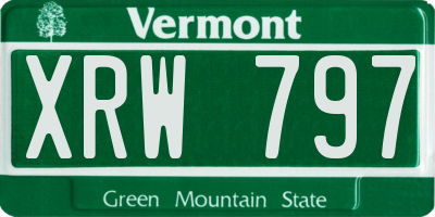 VT license plate XRW797