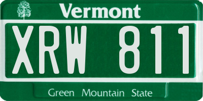 VT license plate XRW811