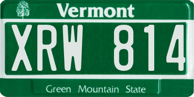 VT license plate XRW814