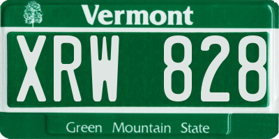 VT license plate XRW828