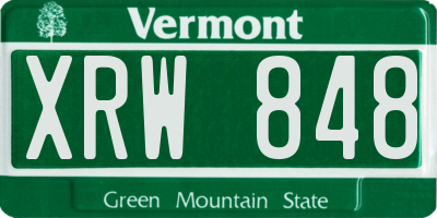 VT license plate XRW848