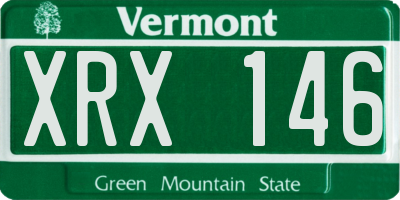 VT license plate XRX146