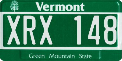 VT license plate XRX148