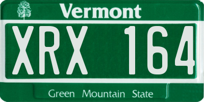 VT license plate XRX164