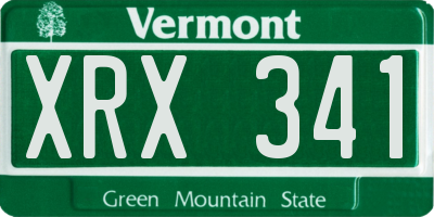 VT license plate XRX341