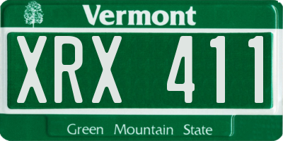 VT license plate XRX411