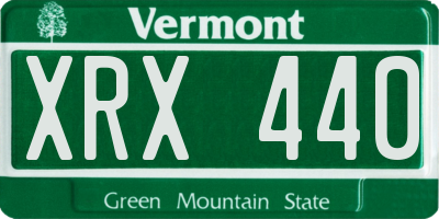 VT license plate XRX440