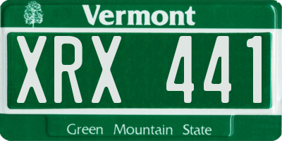 VT license plate XRX441