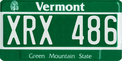 VT license plate XRX486