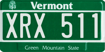 VT license plate XRX511