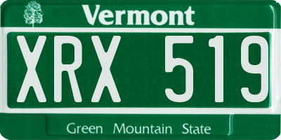 VT license plate XRX519