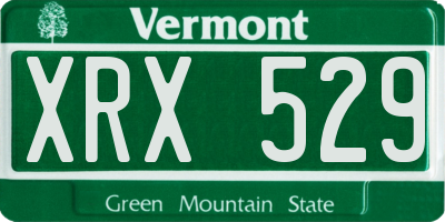 VT license plate XRX529