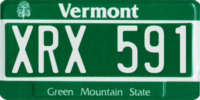 VT license plate XRX591