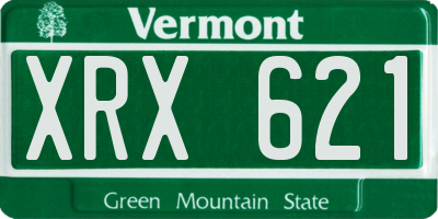 VT license plate XRX621