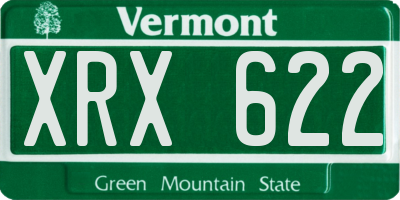 VT license plate XRX622