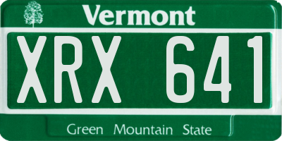 VT license plate XRX641