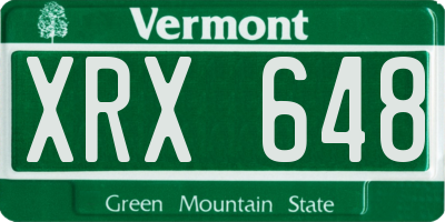 VT license plate XRX648