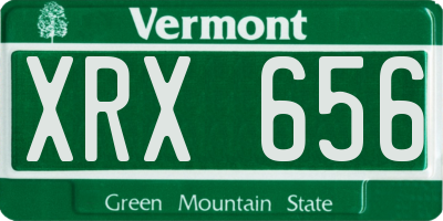 VT license plate XRX656