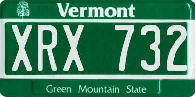 VT license plate XRX732