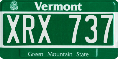 VT license plate XRX737