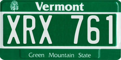 VT license plate XRX761