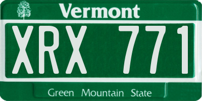 VT license plate XRX771