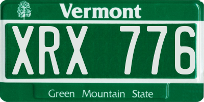 VT license plate XRX776