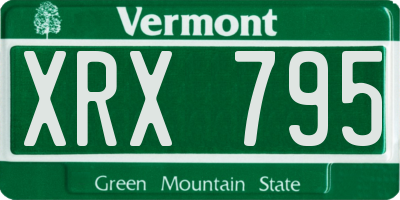 VT license plate XRX795