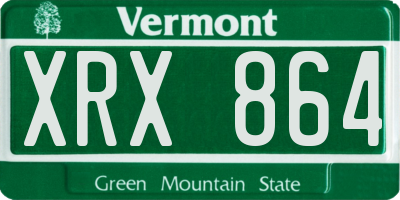 VT license plate XRX864