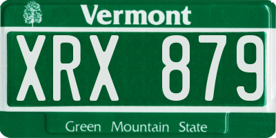 VT license plate XRX879