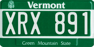 VT license plate XRX891