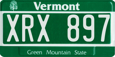VT license plate XRX897