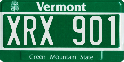 VT license plate XRX901