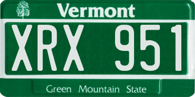 VT license plate XRX951
