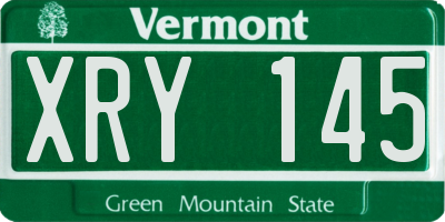 VT license plate XRY145