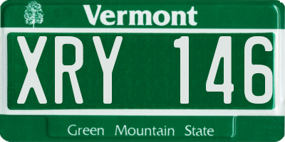 VT license plate XRY146